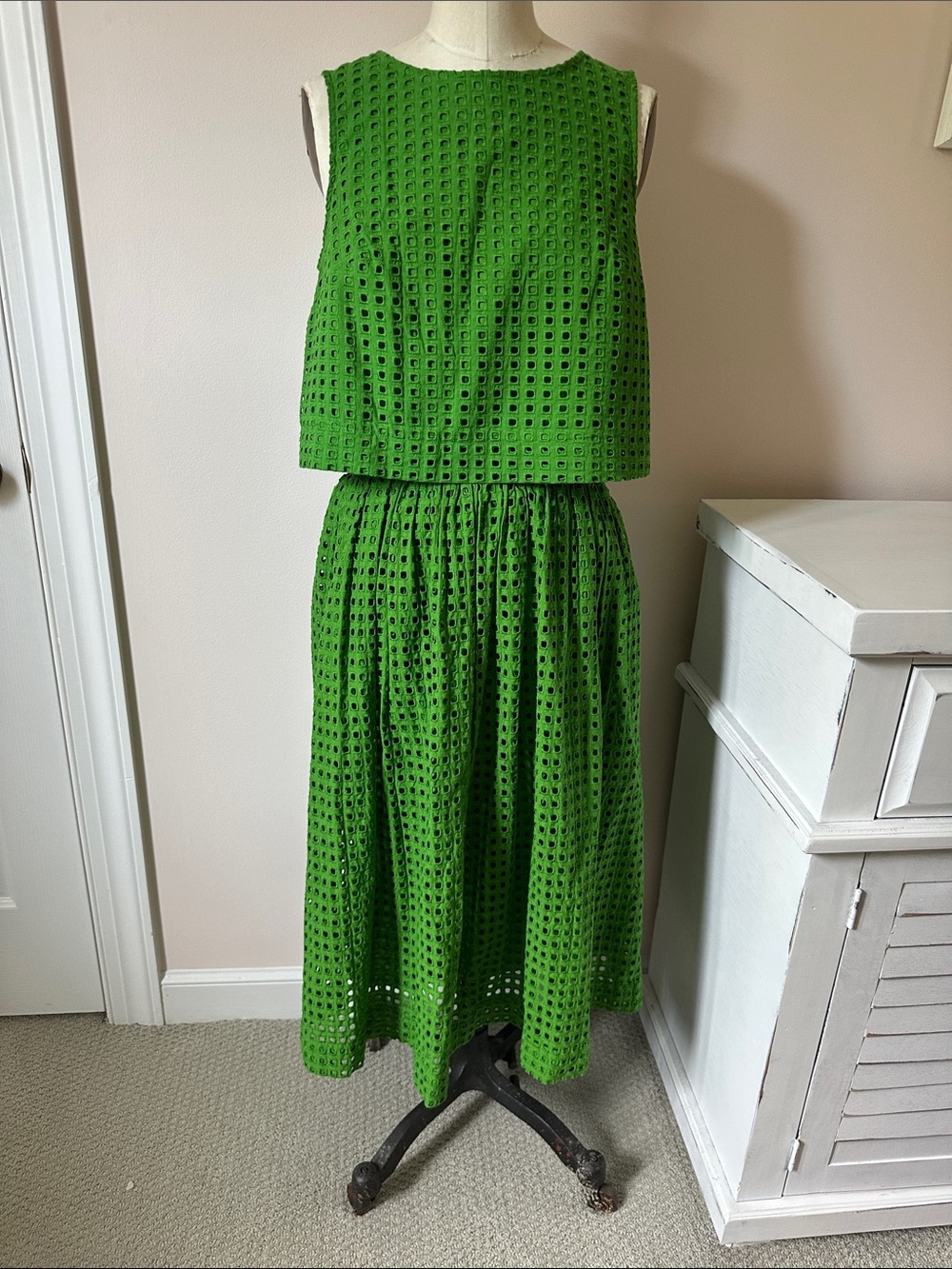 Kate Spade x Target Green Eyelet Sleeveless Midi Set